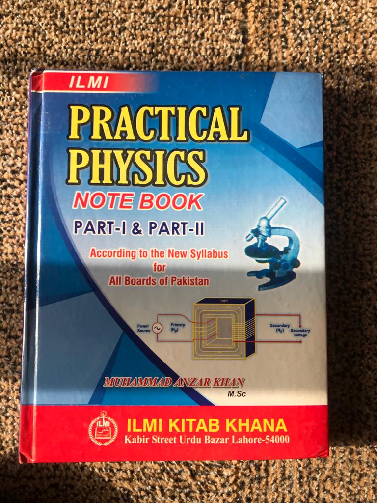 physics practical notebook